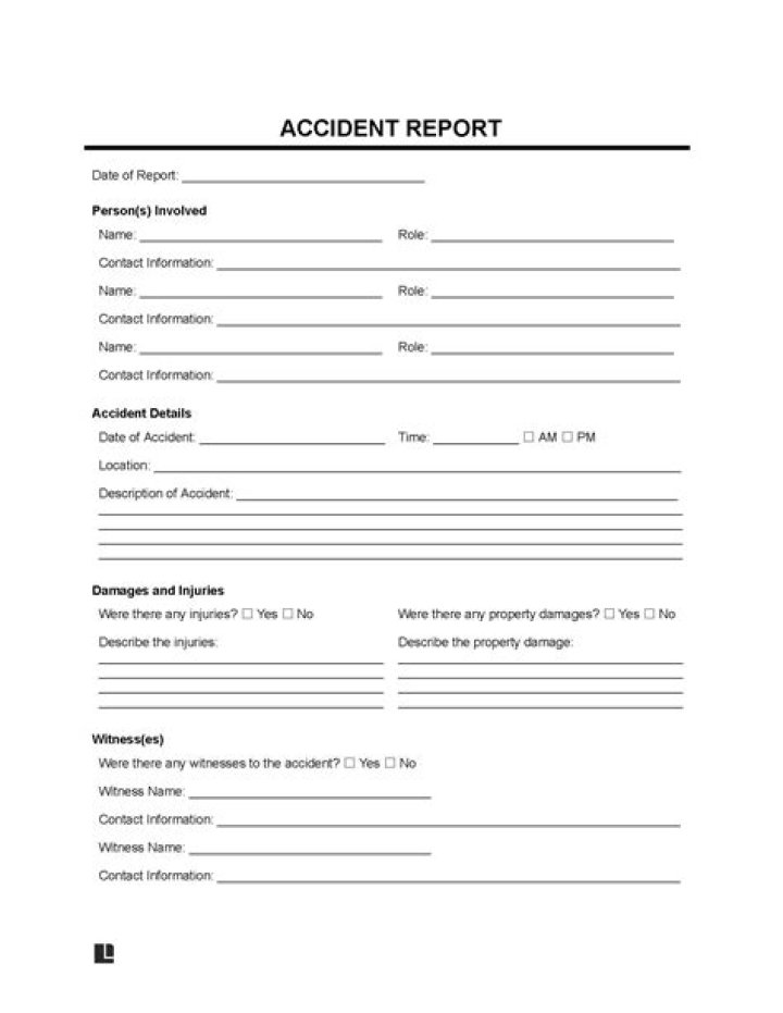 Accident Report Form - How To Discuss