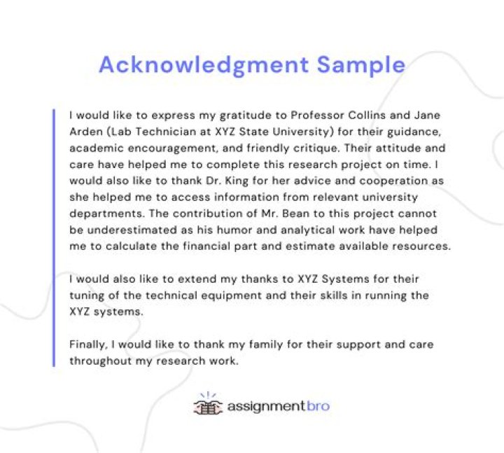 Acknowledgment - How To Discuss