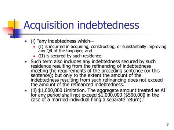 Acquisition indebtedness - How To Discuss