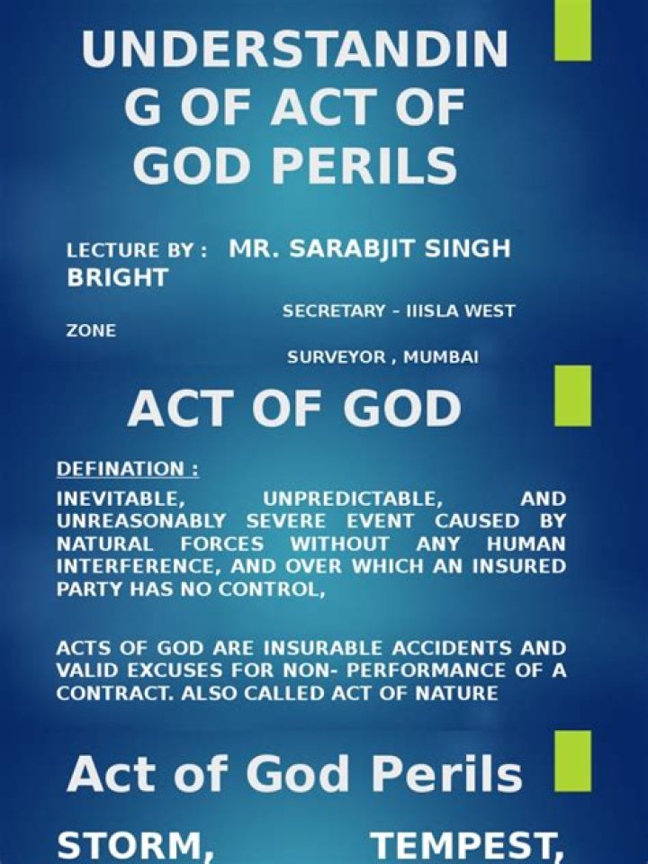 Act Of God Perils - How To Discuss