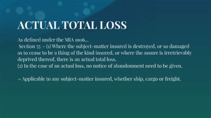 Actual Total Loss - How To Discuss