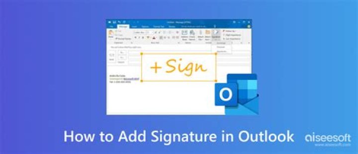 Add signature to outlook - How To Discuss