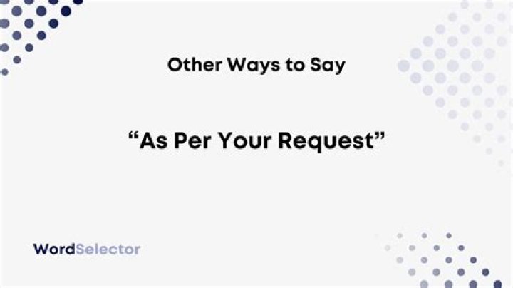 As Per Your Request - How To Discuss