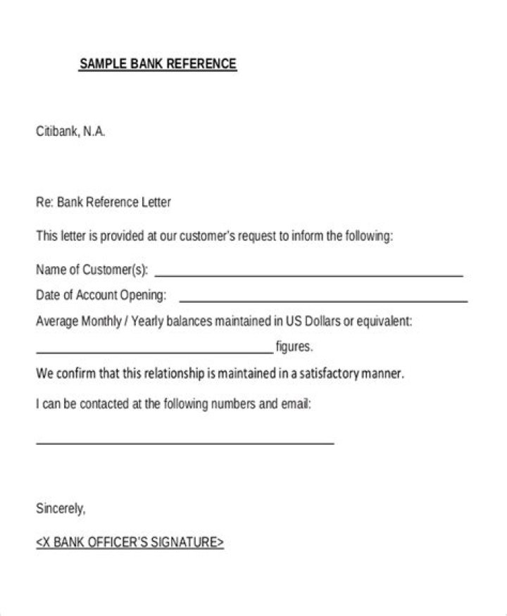Bank reference - How To Discuss