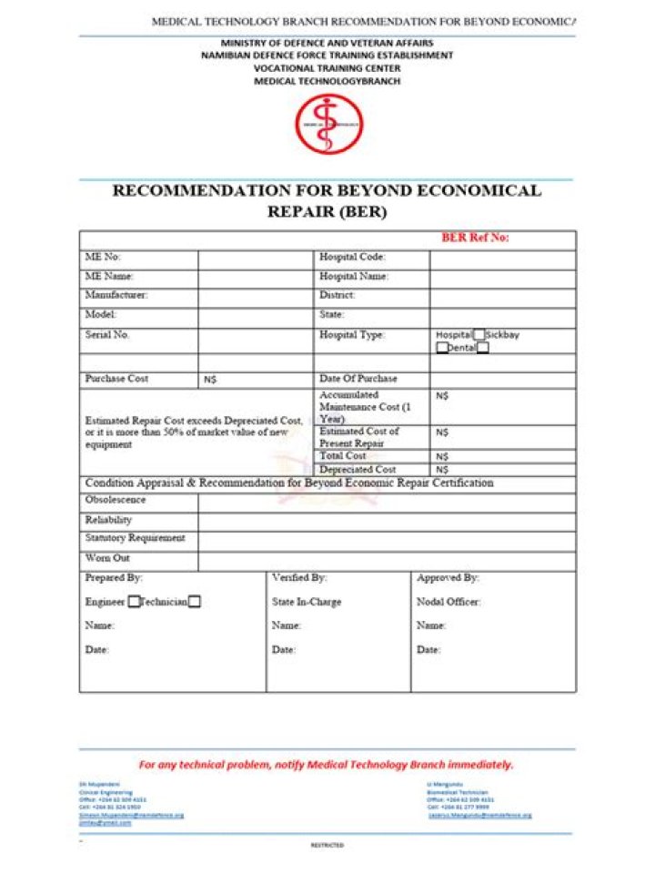 Beyond economic repair (BER) - How To Discuss