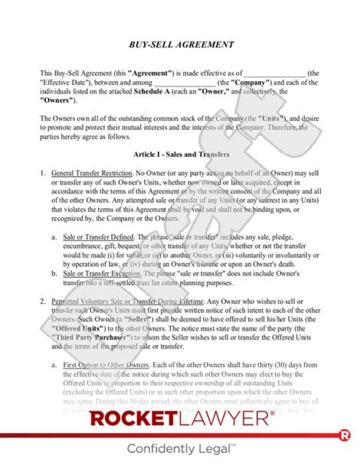 Buy-sell agreement - How To Discuss