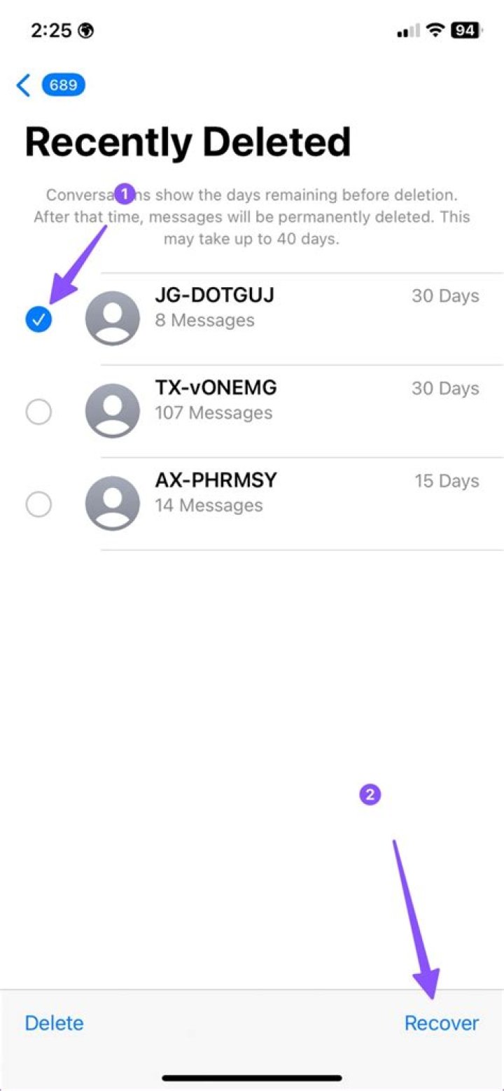 Can you retrieve deleted texts on iphone