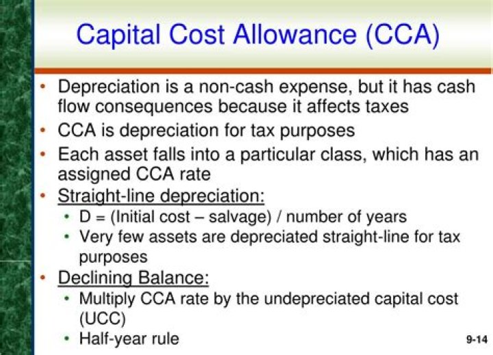 Capital cost allowance (CCA) - How To Discuss