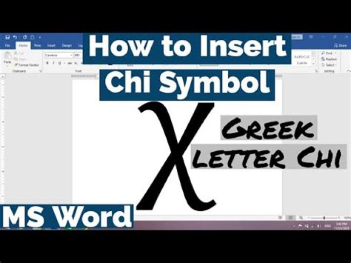 Chi Greek Letter - How To Discuss