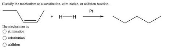 Classify The Mechanism As A Substitution Elimination Or Addition Reaction