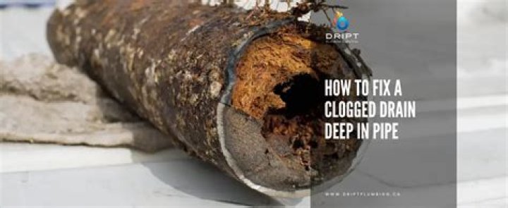 Clogged drain deep in pipe