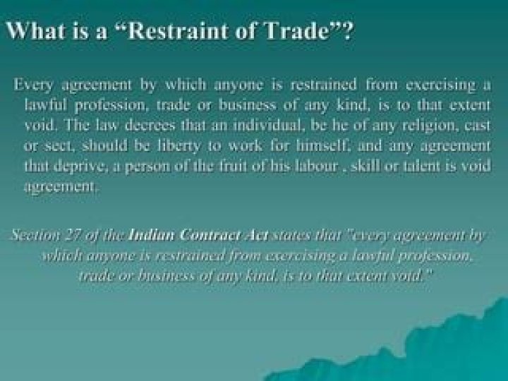 Combination in restraint of trade