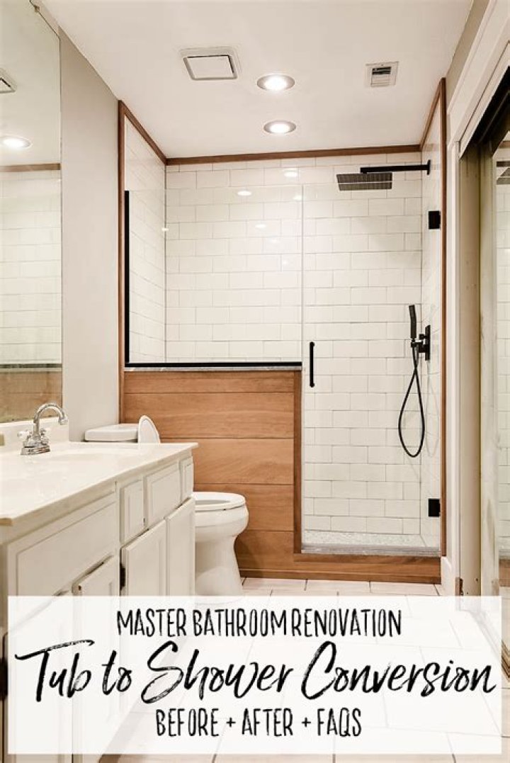 Convert tub to walk in shower