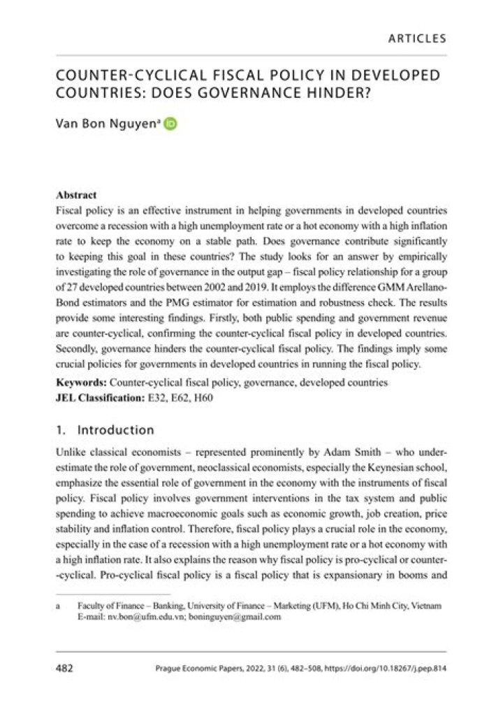 Counter cyclical policy - How To Discuss