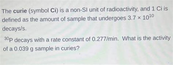 Curie (Ci) - How To Discuss