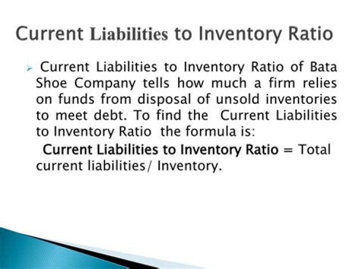 Current liabilities to inventory ratio
