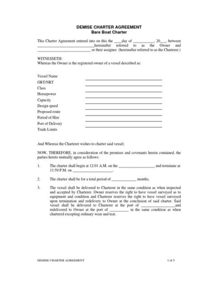 Demise charter - How To Discuss