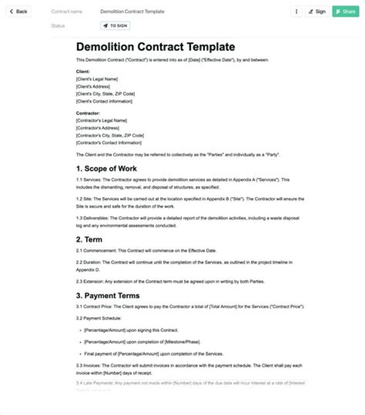 DEMOLITION CLAUSE - How To Discuss