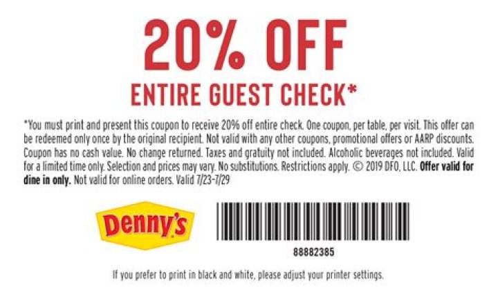 Dennys coupon - How To Discuss