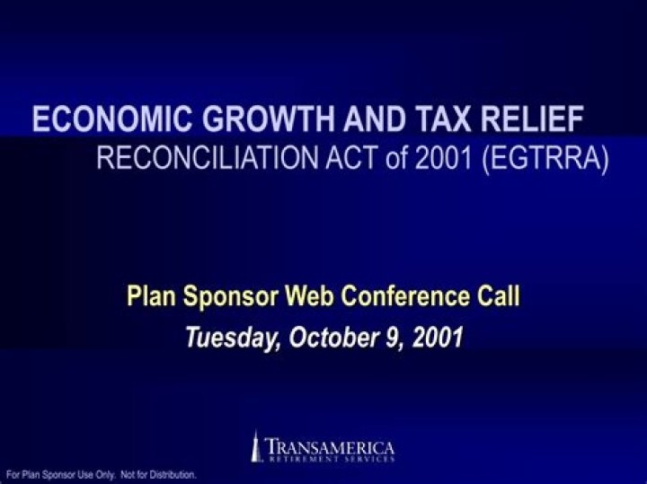 Economic Growth Tax Relief Reconciliation Act (EGTRRA)