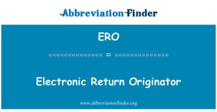 Electronic return originator (ERO) - How To Discuss
