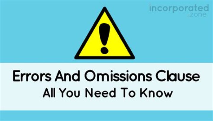 Errors and omissions clause - How To Discuss