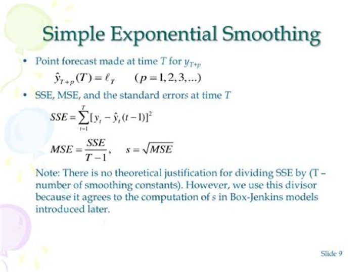 Exponential smoothing - How To Discuss