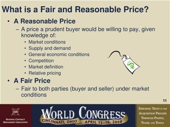 Fair and reasonable price - How To Discuss