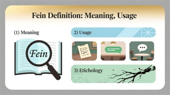 Fein meaning - How To Discuss