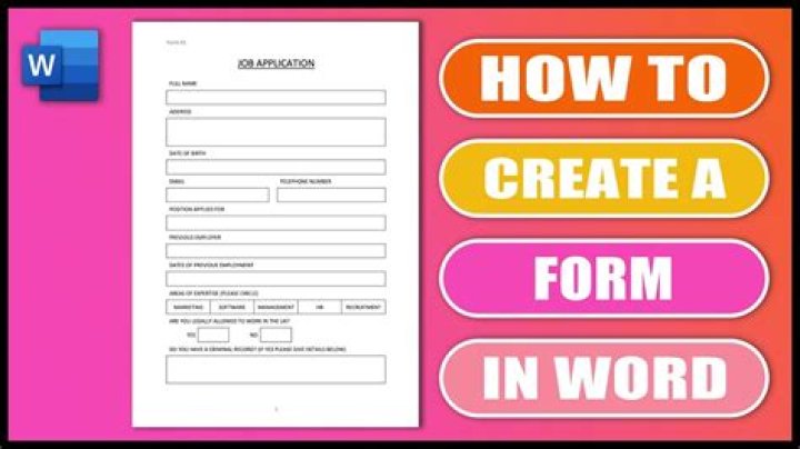 Fillable form in word - How To Discuss
