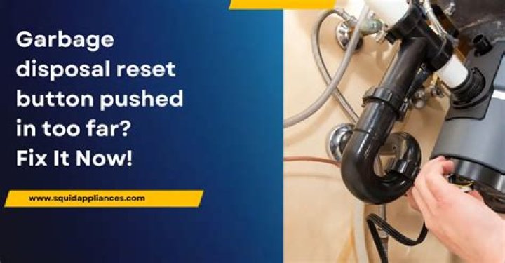 Garbage Disposal Reset Button Pushed In Too Far