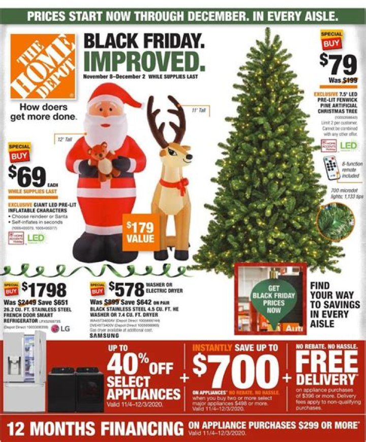 Home depot black Friday ad 2021