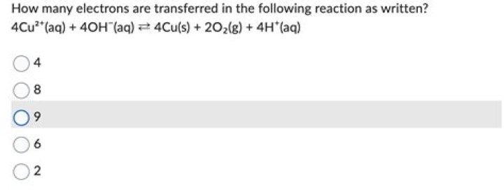 How Many Electrons Are Transferred In The Following Reaction