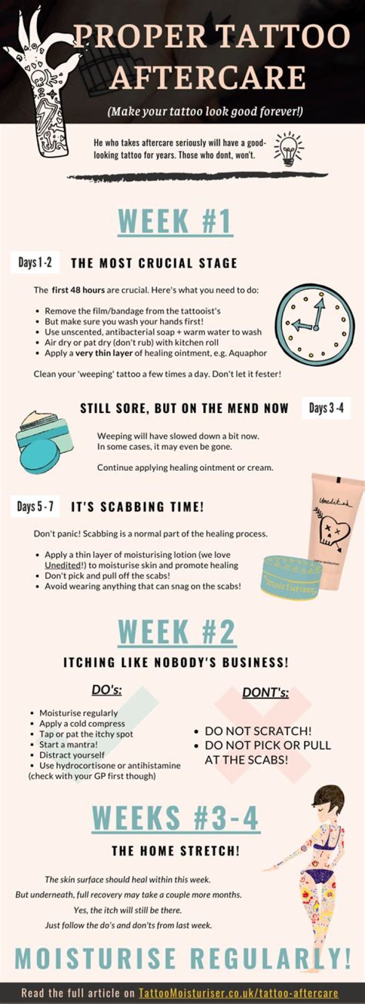 How to care for a tattoo