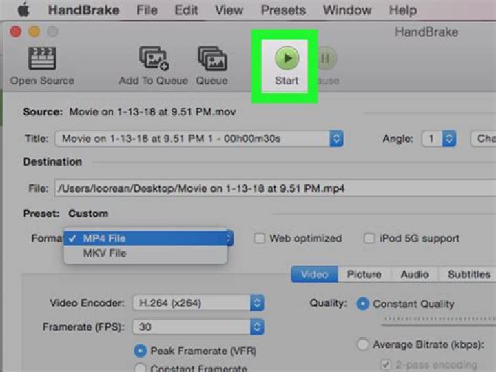 How to change mov to mp4