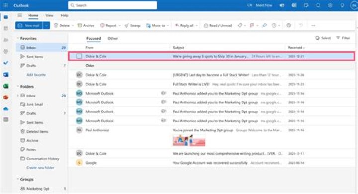 How to download emails from outlook