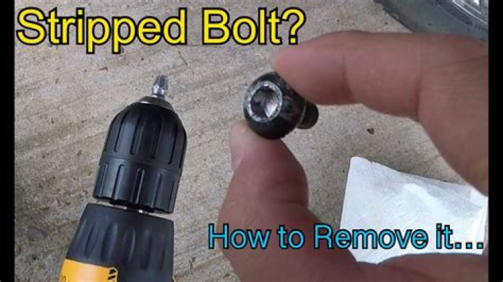How to remove a stripped bolt