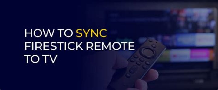 How to sync firestick remote to tv