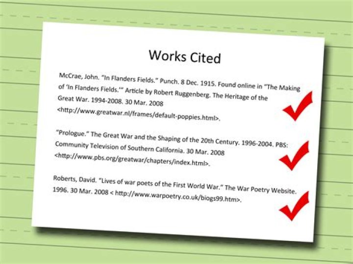 How to write a works cited page
