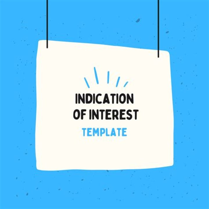 Indication of interest - How To Discuss