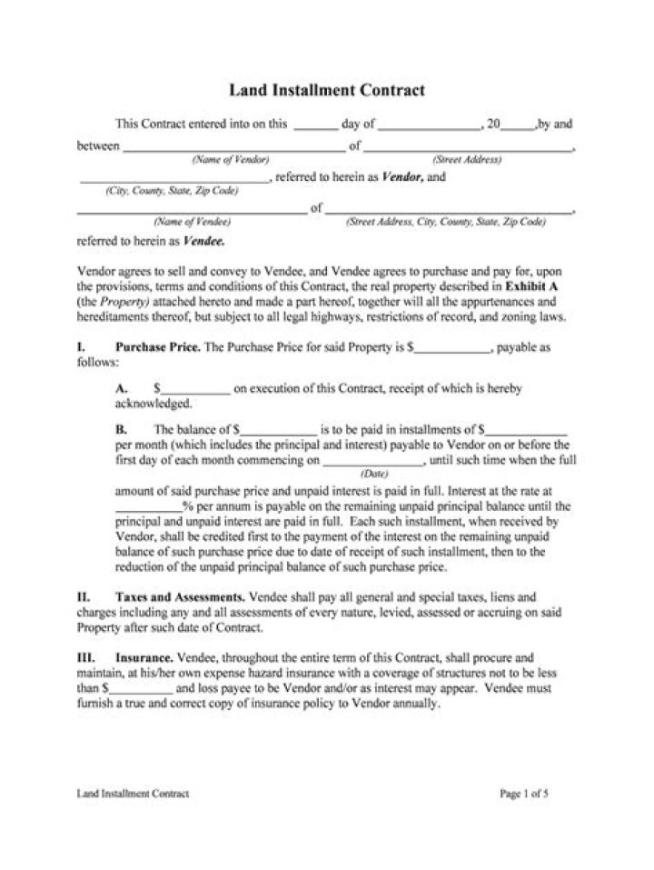 Installment land contract - How To Discuss