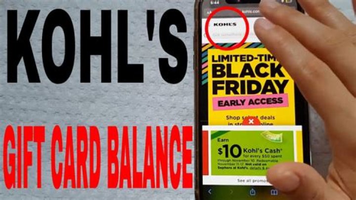 Kohl's gift card balance - How To Discuss