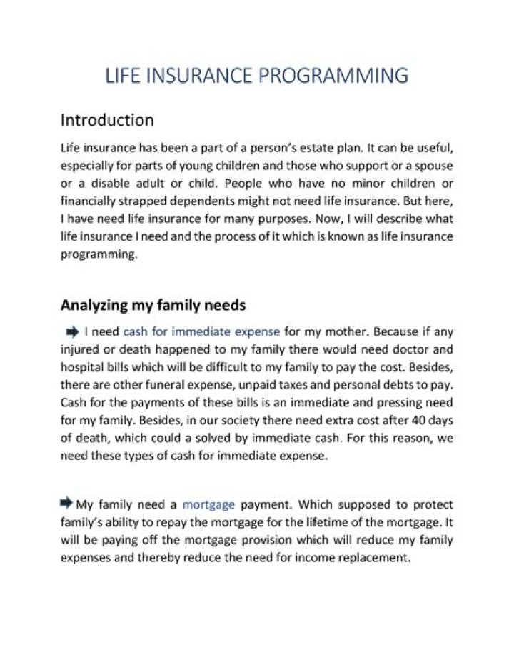 Life Insurance Programming - How To Discuss