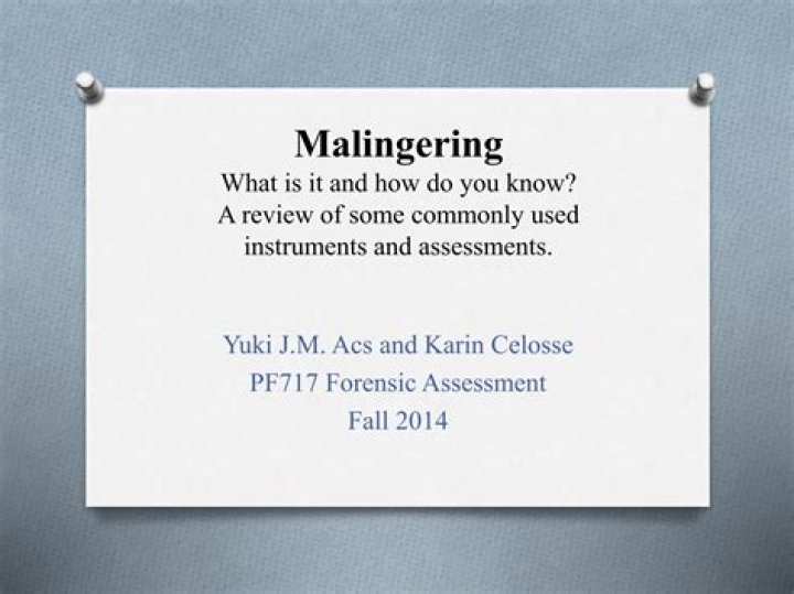 Malingering - How To Discuss