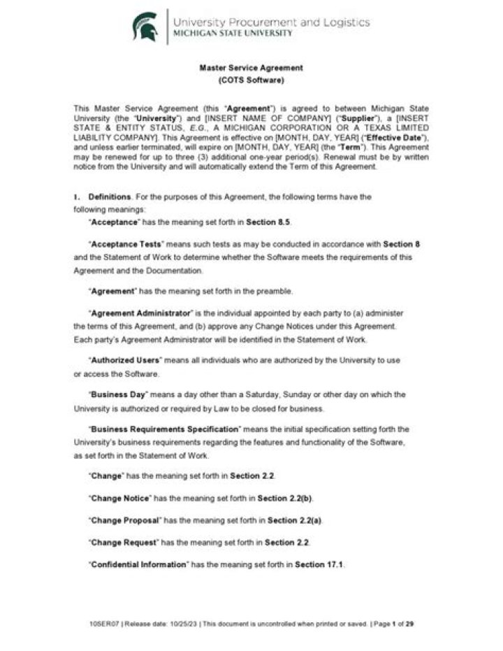 Master agreement - How To Discuss