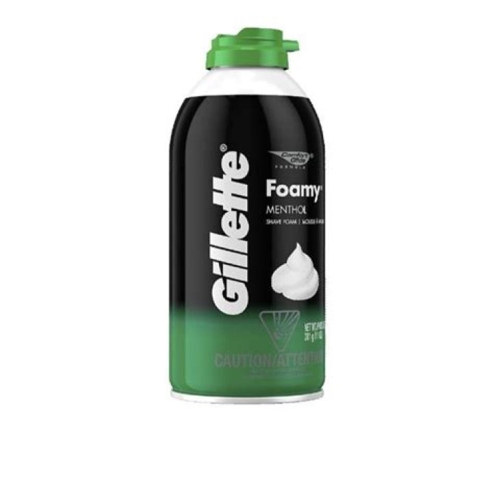 Menthol shaving cream for sunburn