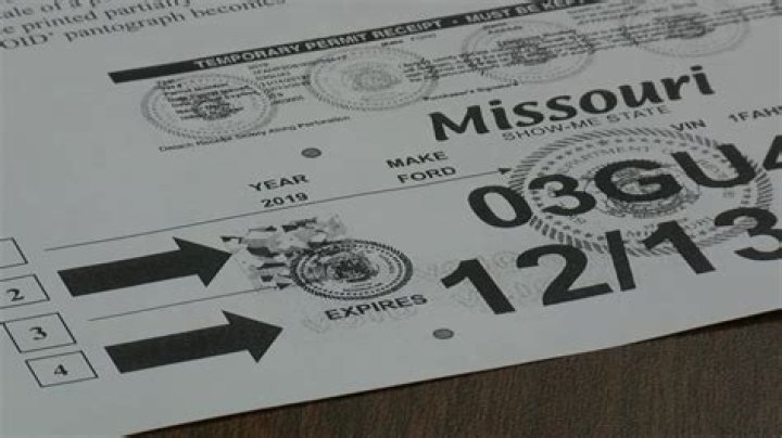 Missouri Temporary Tags - How To Discuss