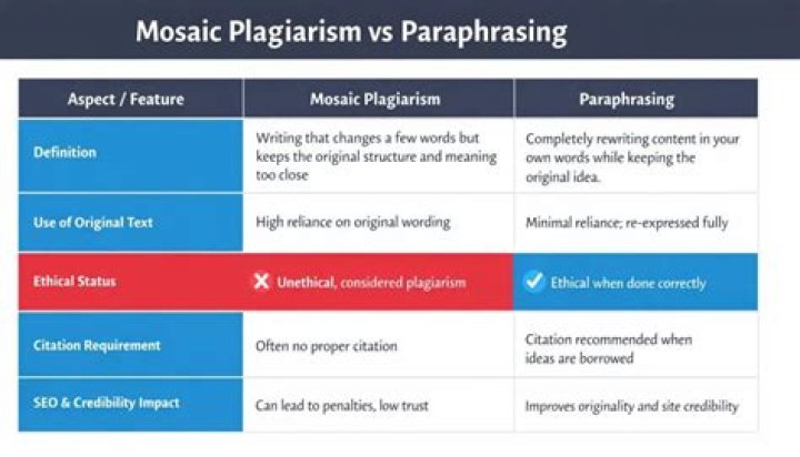 Mosaic Plagiarism - How To Discuss