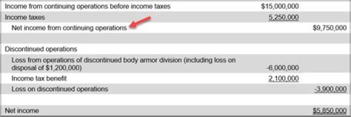 Net income from continuing operations