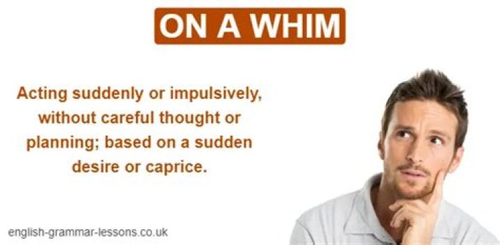 On A Whim Meaning - How To Discuss